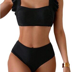 Bikini Sets for Women Ruffle High Waisted Bathing Suit Summer Two Piece/ 0011